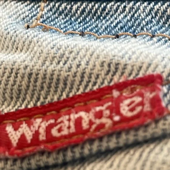 Vintage Wrangler light wash blue denim jeans high waisted rise sz 29 waist - Picture 11 of 16